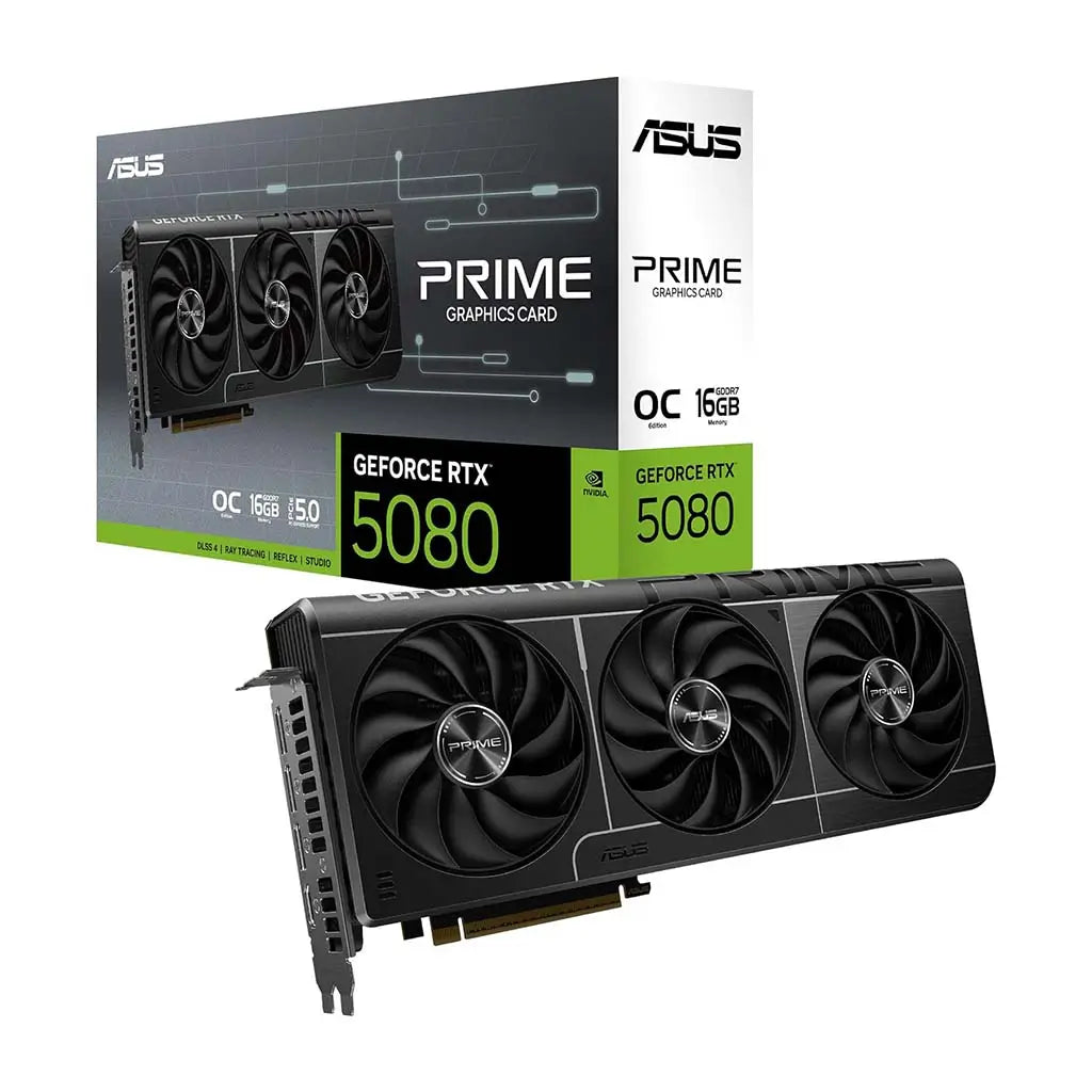 ASUS Prime GeForce RTX 5080 OC Edition 16GB GDDR7 Graphics Card Dubai UAE ASUS Prime GeForce RTX 5080 OC Edition 16GB GDDR7 Graphics Card Dubai UAE